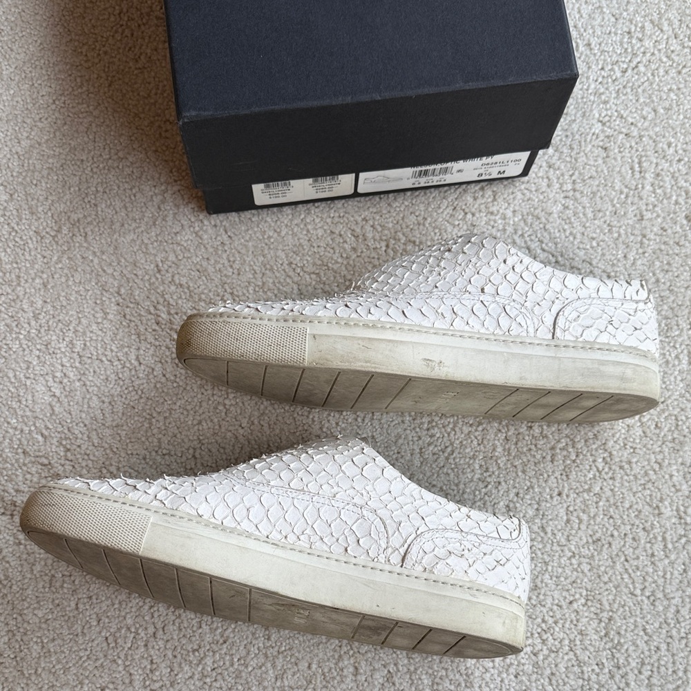 Vince Nelson White Python Sneakers - image 4